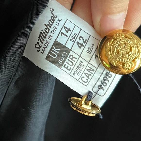 Vintage St. Michael from Mark & Spencer Pure New Wool Made in Britain Blazer - Picture 4 of 14